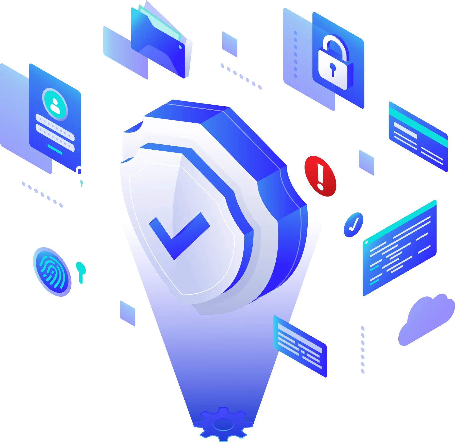 Managed Detection & Response banner with shield, locks, alerts, and analytics visuals, representing proactive threat hunting and containment for Australian businesses.