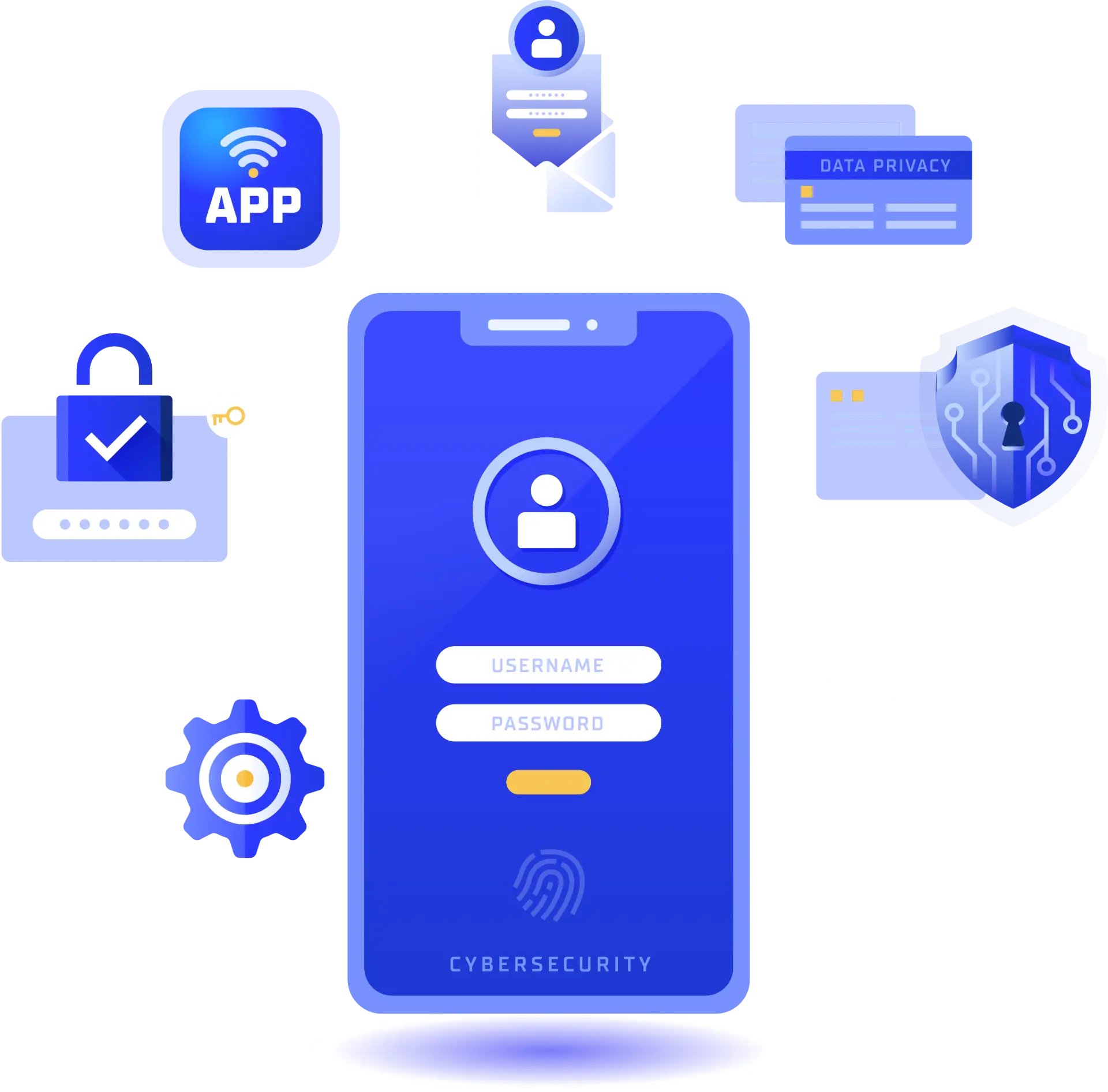 Identity and Access Management banner with smartphone login screen, security shield, and digital access icons, representing secure authentication and access control for Australian businesses.